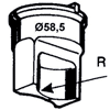 Shearing and double-sided radiusing punch no. 7