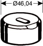 offset oblong die  longitudinal  -   6.2 x 25.7 mm