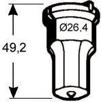 punzón para cuadrado con esquinas redondeadas nr. 4   - Ø 22.2 x 20.3 mm