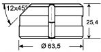 matriz redonda nr. 291 con inclinación - 15.7 Ø mm