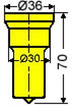 oblong punch no. 52 - 7.0 x 25.0 mm