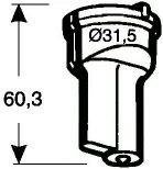Punzón para cerradura con ranura redonda nr. 5 - 34.0 x Ø17.5 x 10.5 mm
