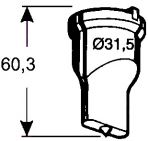 oblong punch no. 5 - 6.5 x 26.0 mm