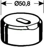 offset oblong die longitudinal - 6.2 x 14.7 mm