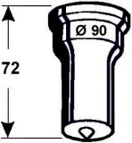 poinçon rond no. 11 tranchant plat, avec pointe - 60,0 mm