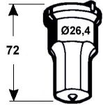 punzón cuadrado con esquinas redondeadas nr. 3  - Ø 22.2 x 20.3 mm