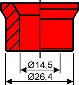 Reduzierhülse 1 / 4 mm