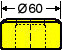 oblong die no. 39 - 12.0 x 36.0 mm