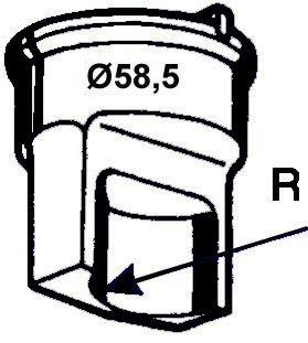Trenn-Abrundstempel Nr. 7 40 x 07 R = 25 mm