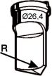 poinçon no. 4 pour arrondir les angles  - rayon   5 mm