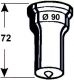 punzón redondo nr. 11 con el filo inclinado -   59.0 mm