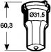 punzón para cuadrado con esquinas redondeadas nr. 5 - Ø 22.2 x 20.3 mm