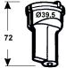 Schlüssellochstempel Nr. 6 - 34,0 Ø 17,5 x 10,5 mm