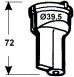 poinçon no. 6 pour canon européen - 34,0 Ø 17,5 x 10,5 mm