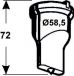 oblong punch no. 7  - 12.0 x 40.0 mm