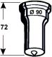 poinçon rond no. 11 tranchant plat, avec pointe - 60,0 mm